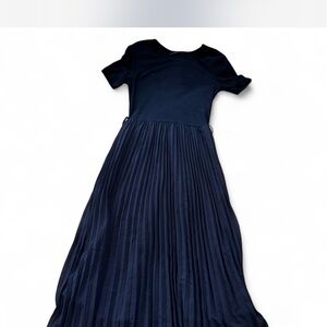 Black pleated midi dress. Excellent condition